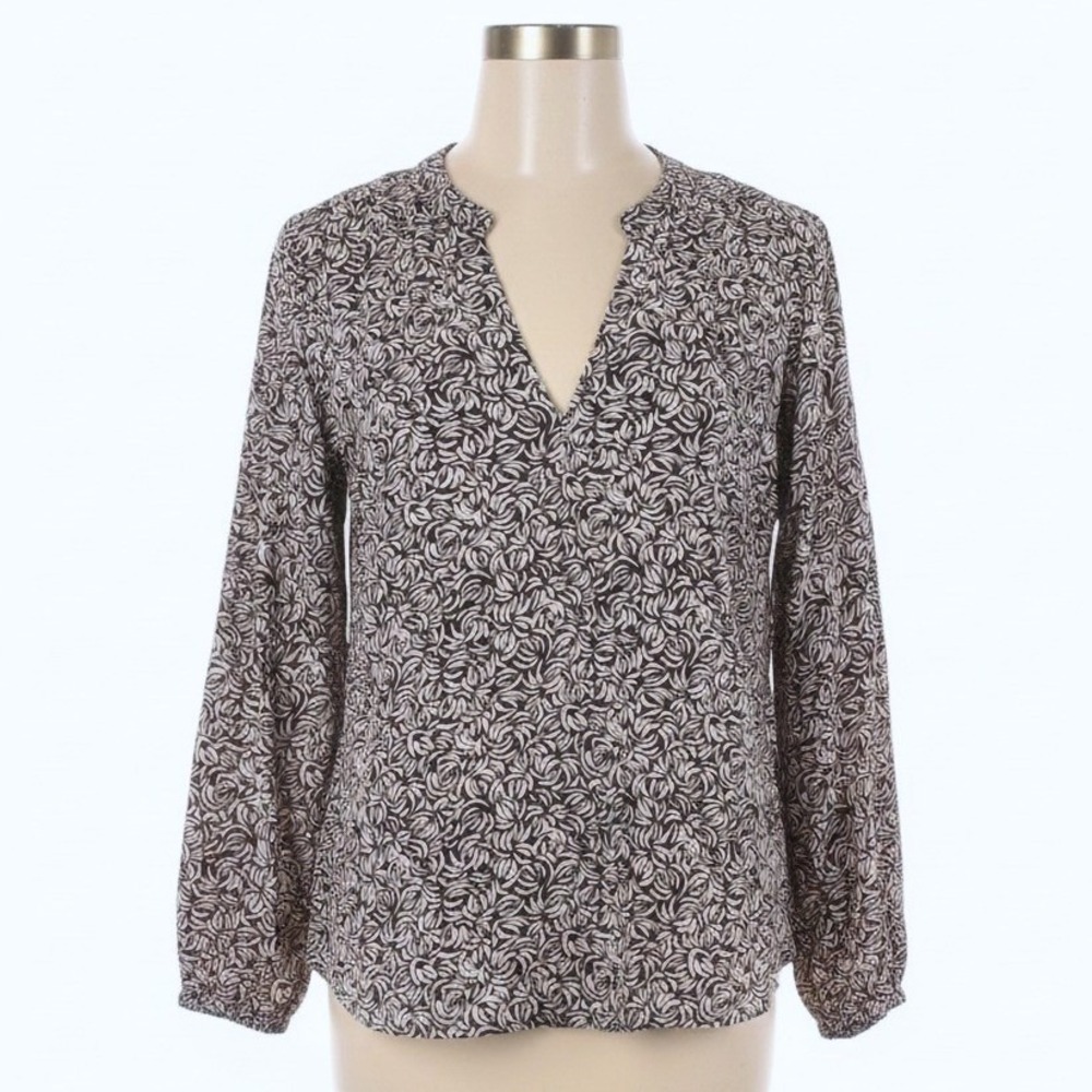 Rock Flower Paper Womens Size L Long Sleeve Viscose Blouse Boho Chic Cottagecore